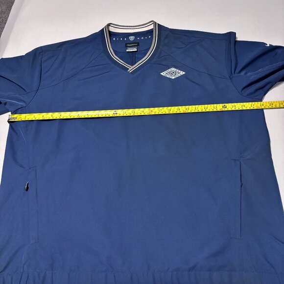 Nike Golf Windbreaker Jacket Navy V-Neck Pullover Men's 2XL Active NWT Pockets - Picture 11 of 13